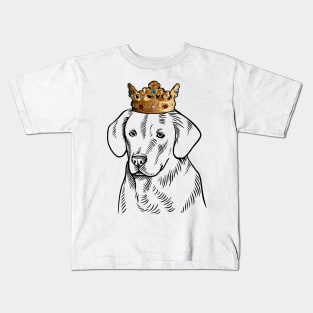 Goldador Dog King Queen Wearing Crown Kids T-Shirt